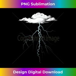 lightning t-shirt thunder lightning bolt storm cloud strikes - contemporary png sublimation design - customize with flair