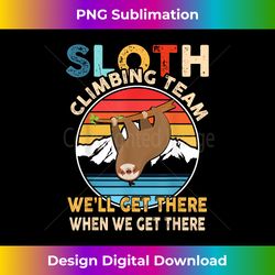 Sloth Climbing Team Retro Vintage Hiking Climbing - Bespoke Sublimation Digital File - Pioneer New Aesthetic Frontiers