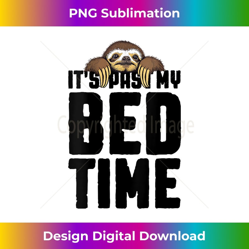BM-20231219-7877_It's Past My Bedtime Funny Tired Sleepy Sloth Lover Bed Nap V-Neck 1693.jpg