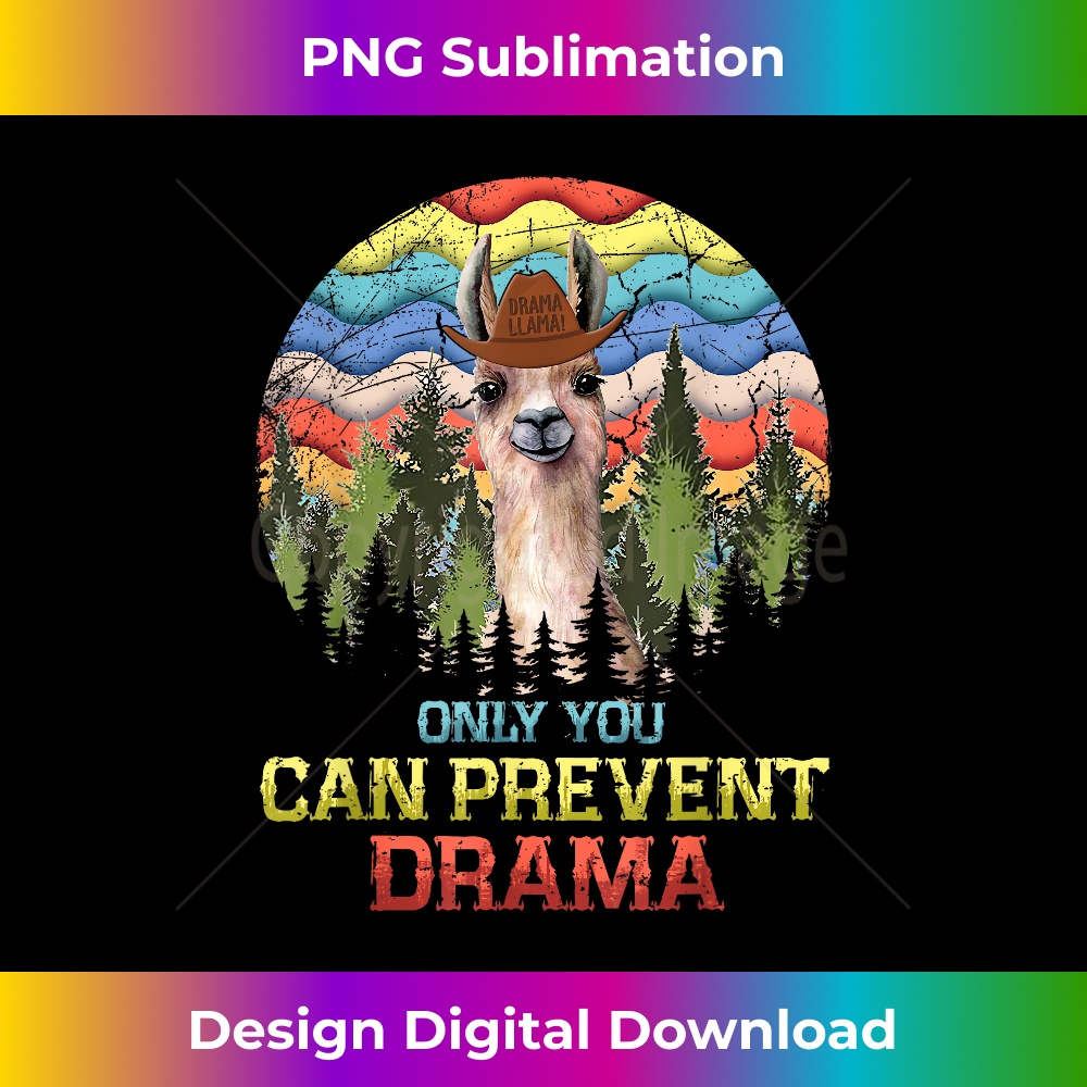 BQ-20231219-11609_Only you can prevent drama Llama Camping Vintage Funny Gift 1144.jpg