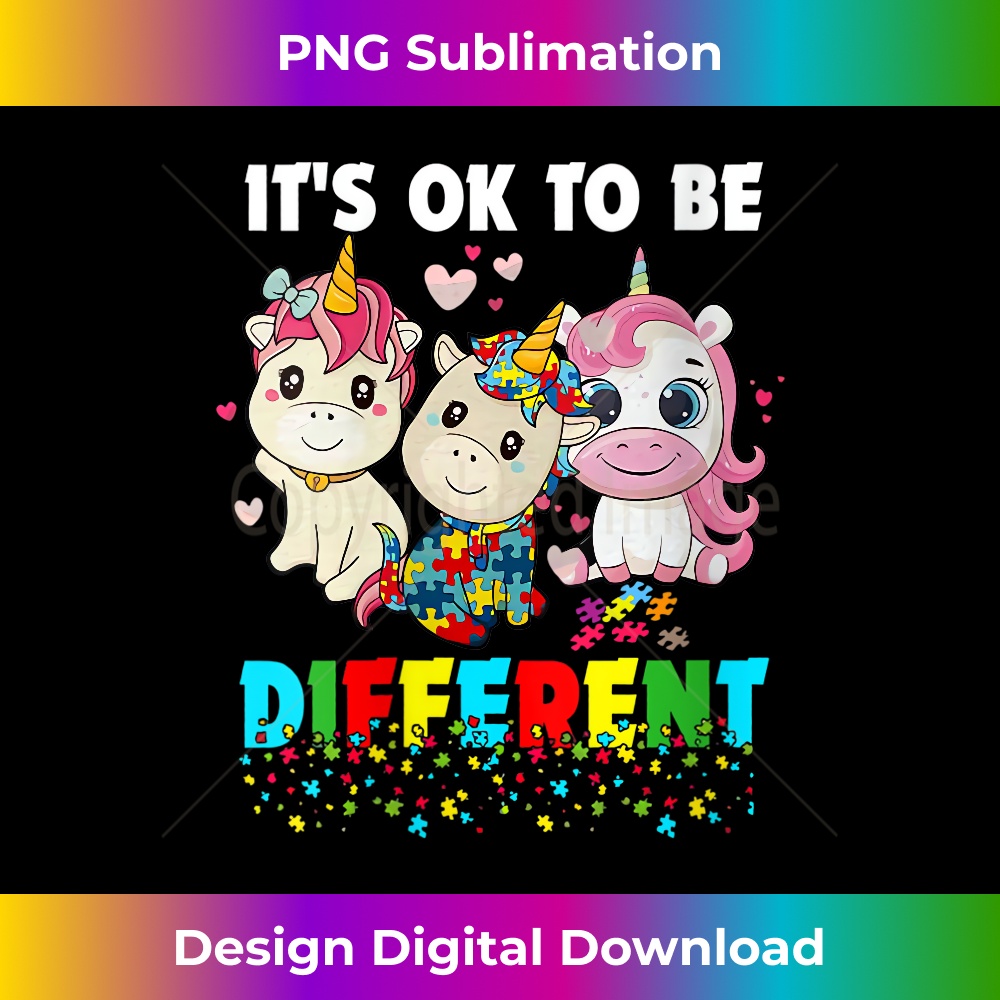 AU-20231219-16085_Womens Autism Awareness Puzzles Baby Unicorn Okay To Be Different V-Neck 3238.jpg