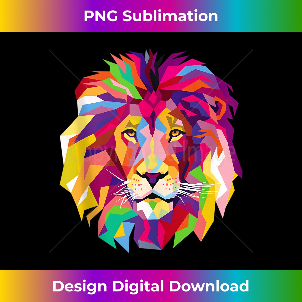 BV-20231219-3549_Elegant, Cool Lion Head Design with Bright Colorful Tank Top.jpg