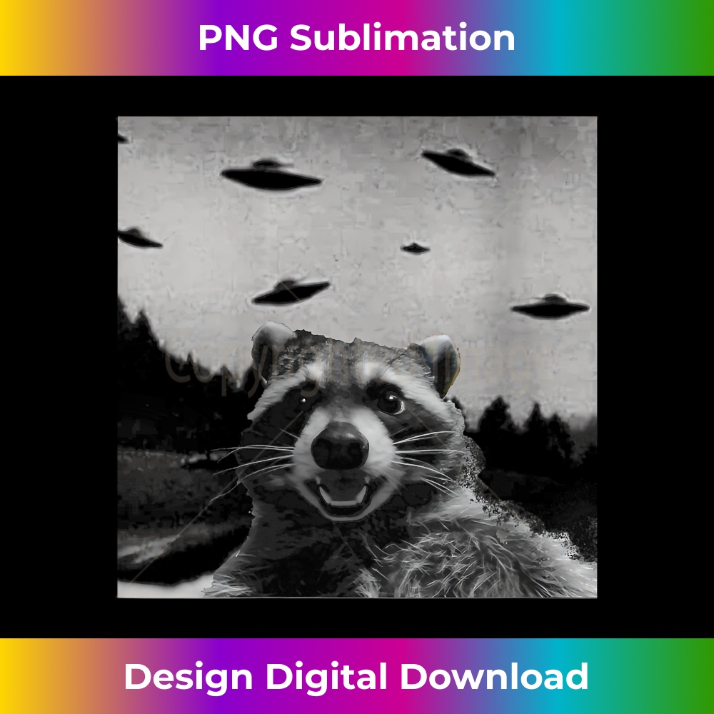 BZ-20231219-16064_Womens Alien UFO Funny Raccoon V-Neck 0820.jpg