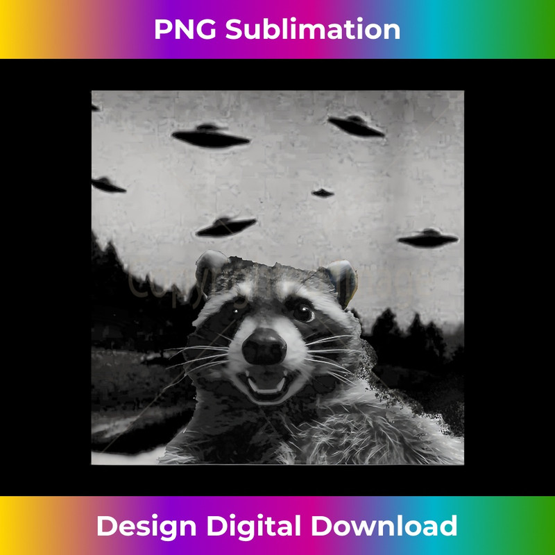 BZ-20231219-16064_Womens Alien UFO Funny Raccoon V-Neck 0820.jpg