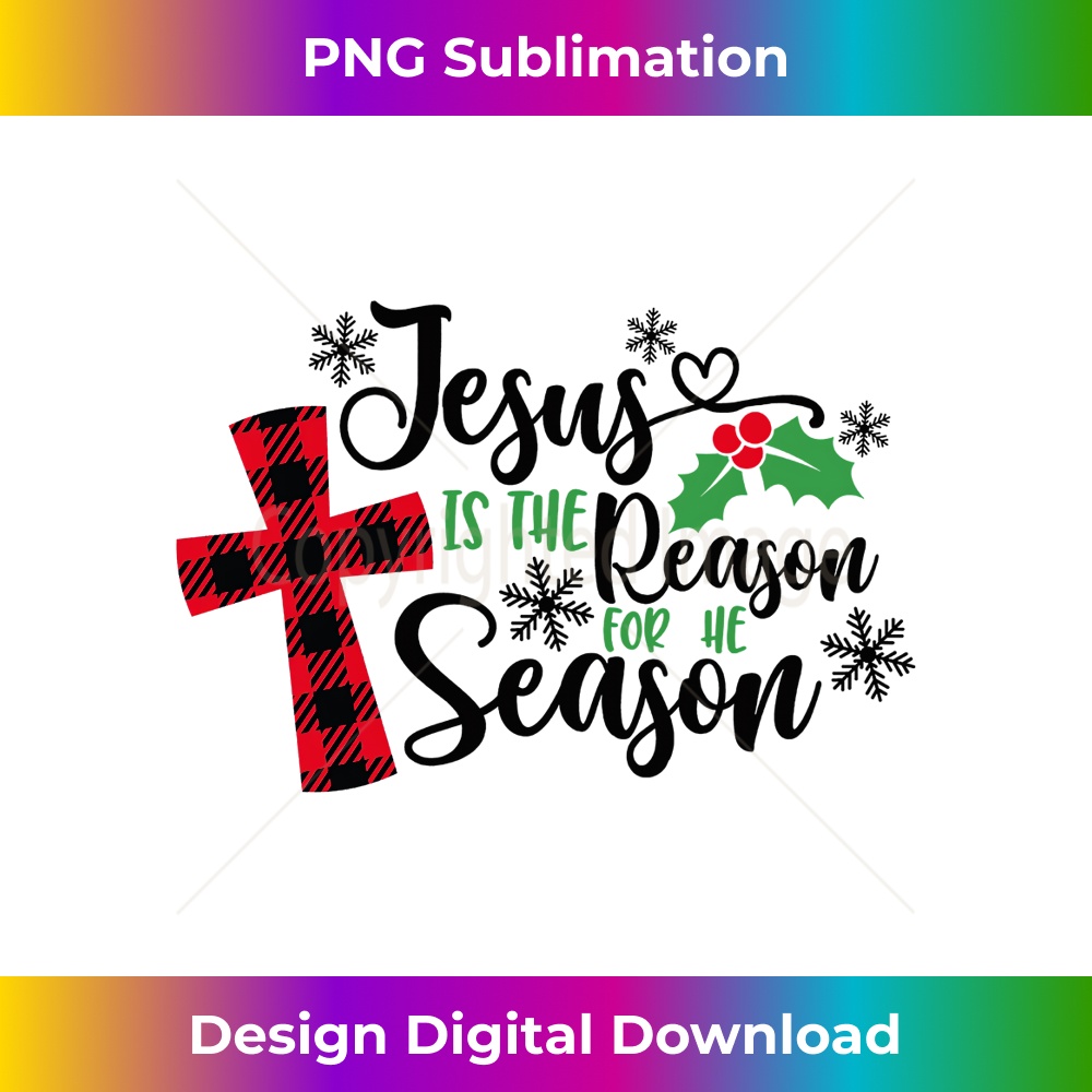 CA-20231219-8665_Jesus is the reason for season Christian pajama christmas Long Sleeve 1.jpg