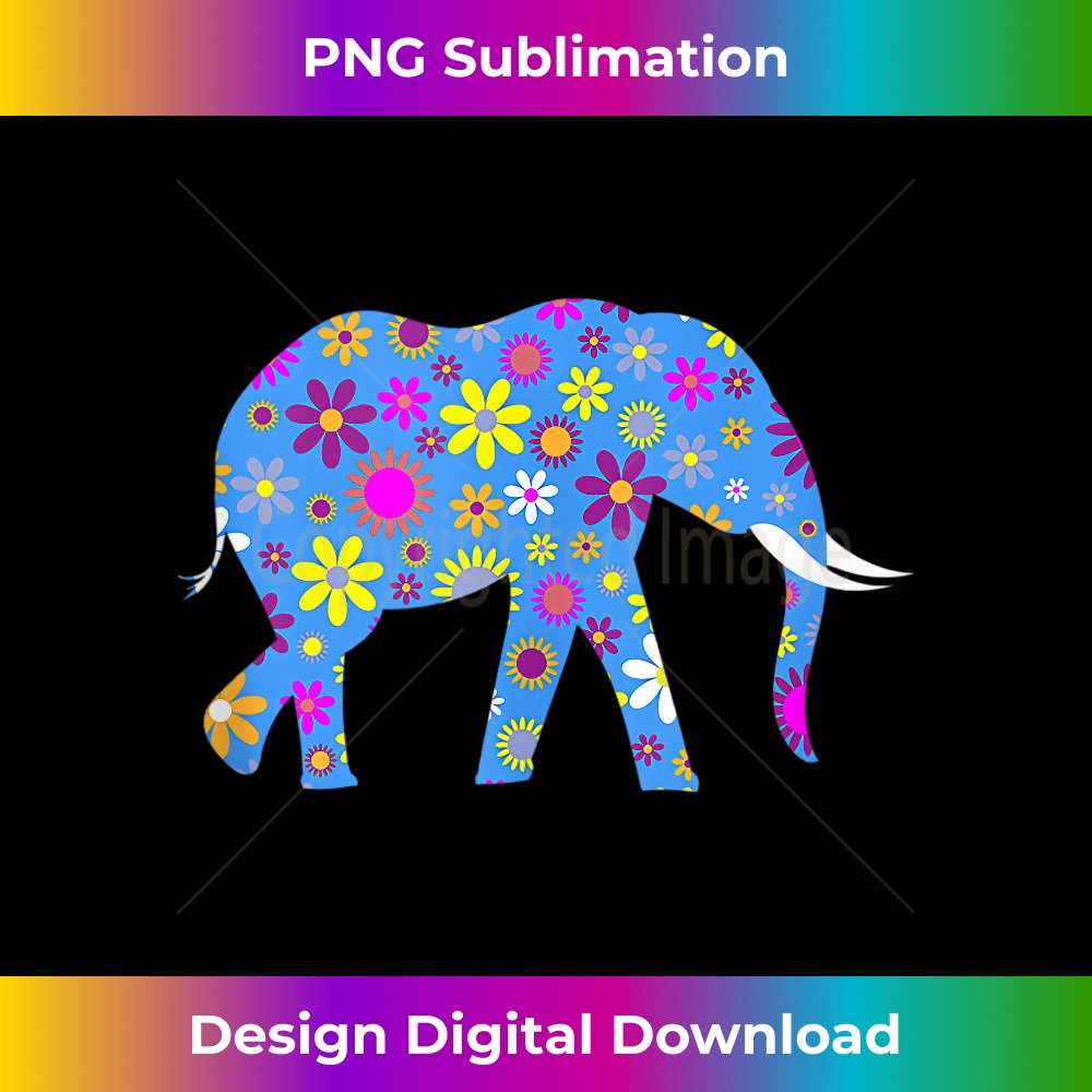 CY-20231219-3633_Elephant Lover Gift For Women & Girls - Cute Floral Elephant Tank Top 0903.jpg