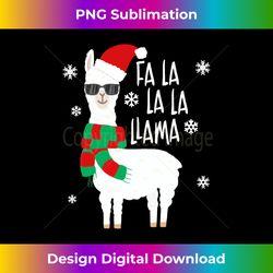 fa la la llama - funny falala llama christmas long sleeve - minimalist sublimation digital file - lively and captivating visuals