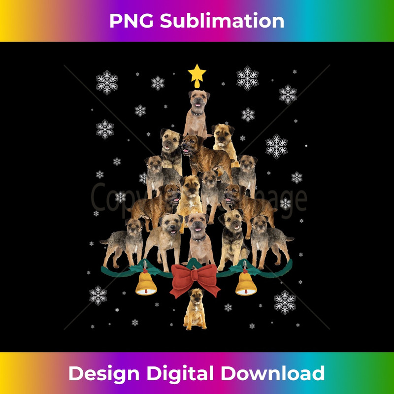 DA-20231219-12879_Santa Hat Border Terrier Christmas Tree Lights Xmas Gift Long Sleeve 0872.jpg