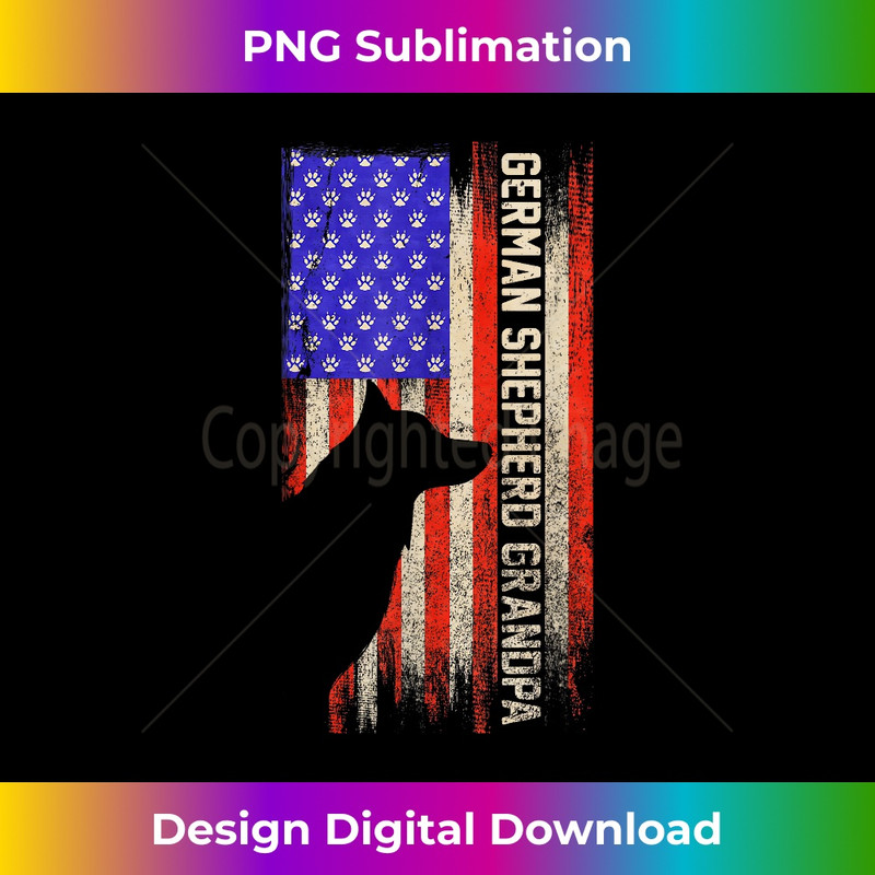 DC-20231219-15645_Vintage USA Flag Proud German Shepherd Grandpa Silhouette 1097.jpg
