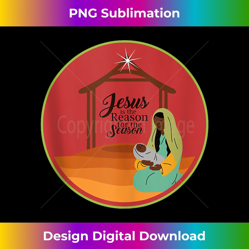 DH-20231219-8671_Jesus Is The Reason For The Season Afro Black Nativity Scene Tank Top 1.jpg