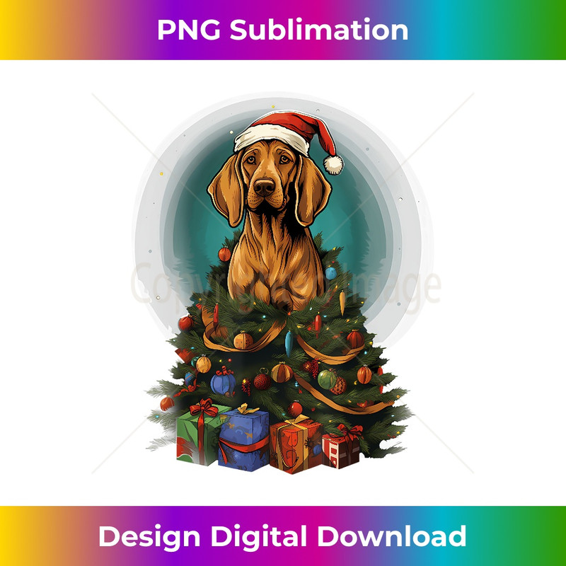 DT-20231219-16933_Xmas Redbone Coonhound Dog Pile Up Christmas Tree 1257.jpg