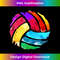 DX-20231219-2222_Colorful Volleyball _ Cute Colorsplash Ball Tee Gift 0395.jpg