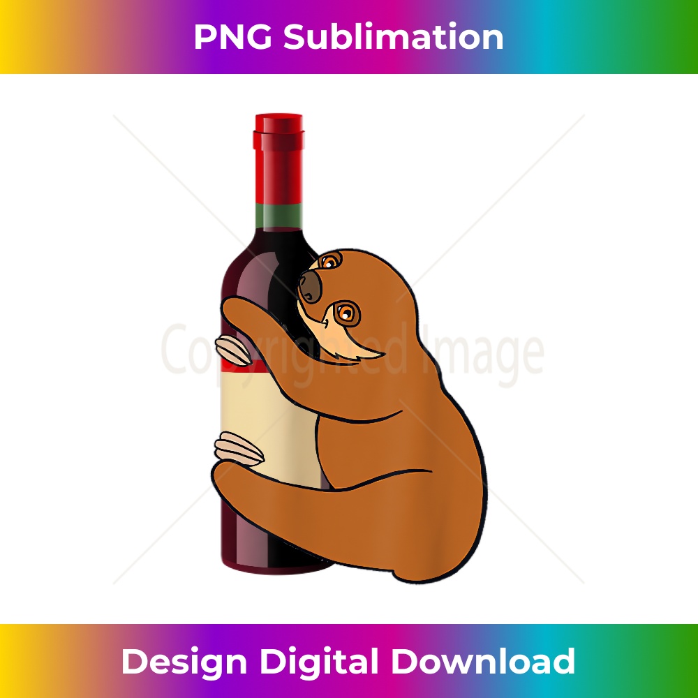 DY-20231219-13613_Sloth Loves Wine Hugging Wine Bottle Funny Animal 3246.jpg