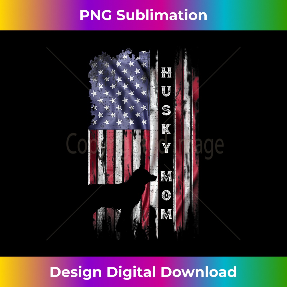 EP-20231219-15651_Vintage USA Flag Proud Siberian Husky Dog Mom Silhouette 1103.jpg