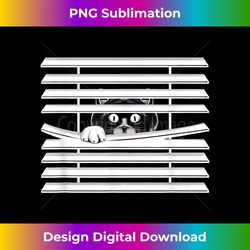 black cat face t- funny curious blinds peeking kitten - sophisticated png sublimation file - craft with boldness and assurance