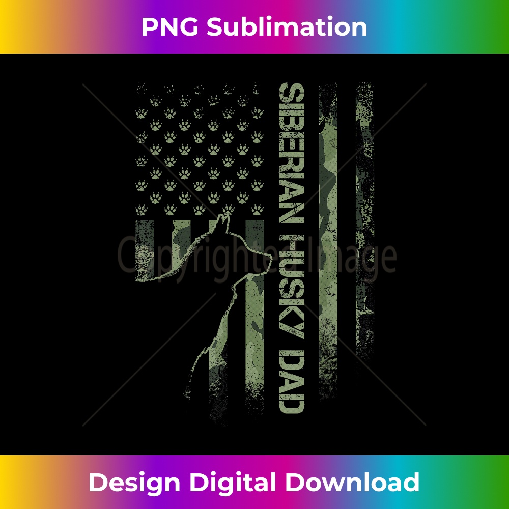 FQ-20231219-15641_Vintage USA Camo Flag Proud Siberian Husky Dad Silhouette 1093.jpg