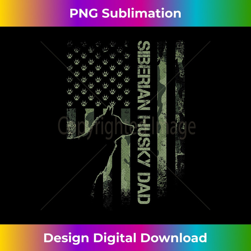 FQ-20231219-15641_Vintage USA Camo Flag Proud Siberian Husky Dad Silhouette 1093.jpg