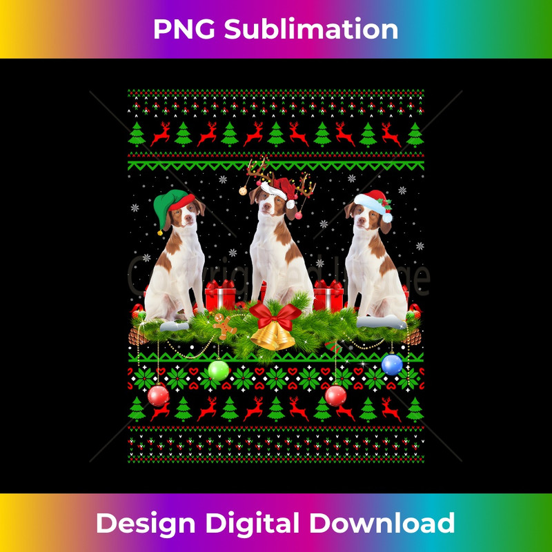 GA-20231219-16920_Xmas Lighting Santa Ugly Brittany Spaniel Dog Christmas Long Sleeve 1245.jpg