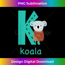 kids koala letter k alphabet cute animal boys or girls - sophisticated png sublimation file - animate your creative concepts