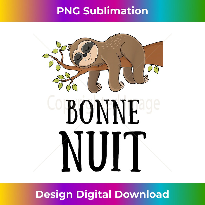 GL-20231219-4850_Funny French Sloth Bonne Nuit Bed Pajama Nightgown 0938.jpg