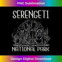 serengeti big five africa tourist national park souvenir - artisanal sublimation png file - animate your creative concepts