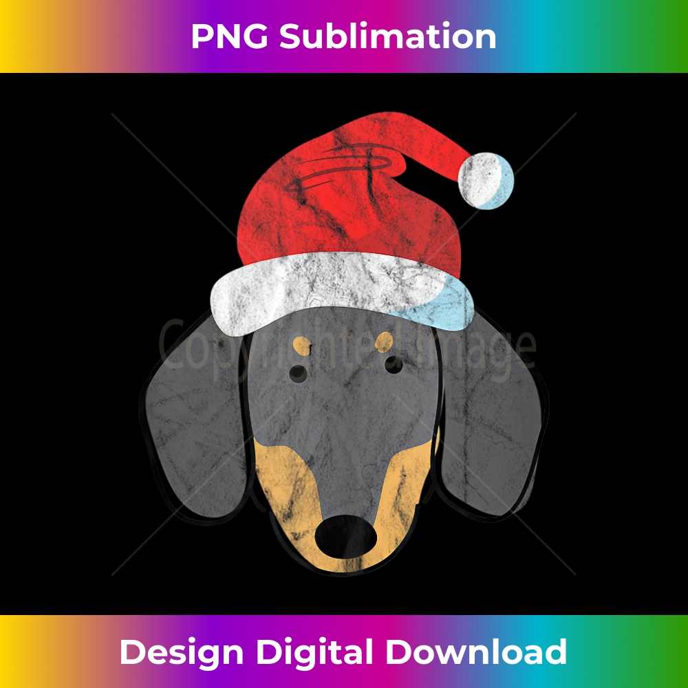 HM-20231219-12880_Santa Hat Dachshund PJs Christmas Xmas Wiener Weiner Dog Tank Top.jpg