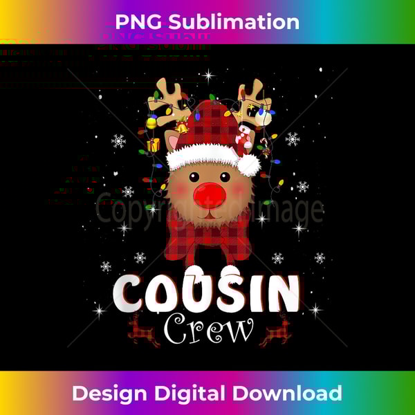 IW-20231219-2025_Christmas Cousin Crew Reindeer Matching Pajama Red Plaid Tank Top 1.jpg