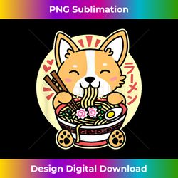 kawaii ramen cute anime dog corgi japanese noodles drk - deluxe png sublimation download - animate your creative concepts
