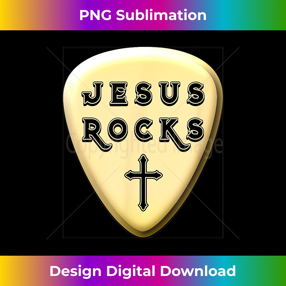 JM-20231219-9026_Jesus Rocks Gold Guitar Pick Christian Worship Leader Team 1.jpg