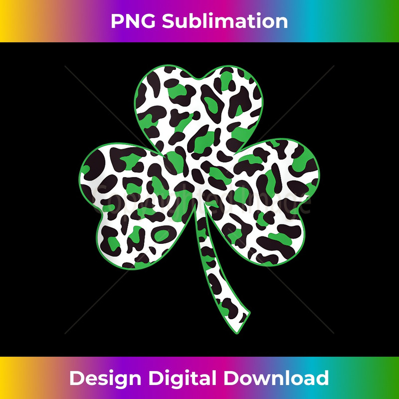 KI-20231219-2866_Cute Shamrock Leopard Print St Patricks Day Irish Pattern Tank Top 0614.jpg