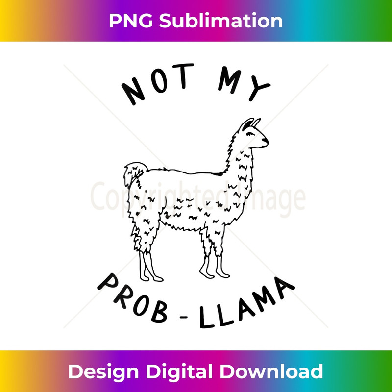 KW-20231219-16610_Womens Not My Prob-llama Funny Cute Llama V-Neck 1533.jpg