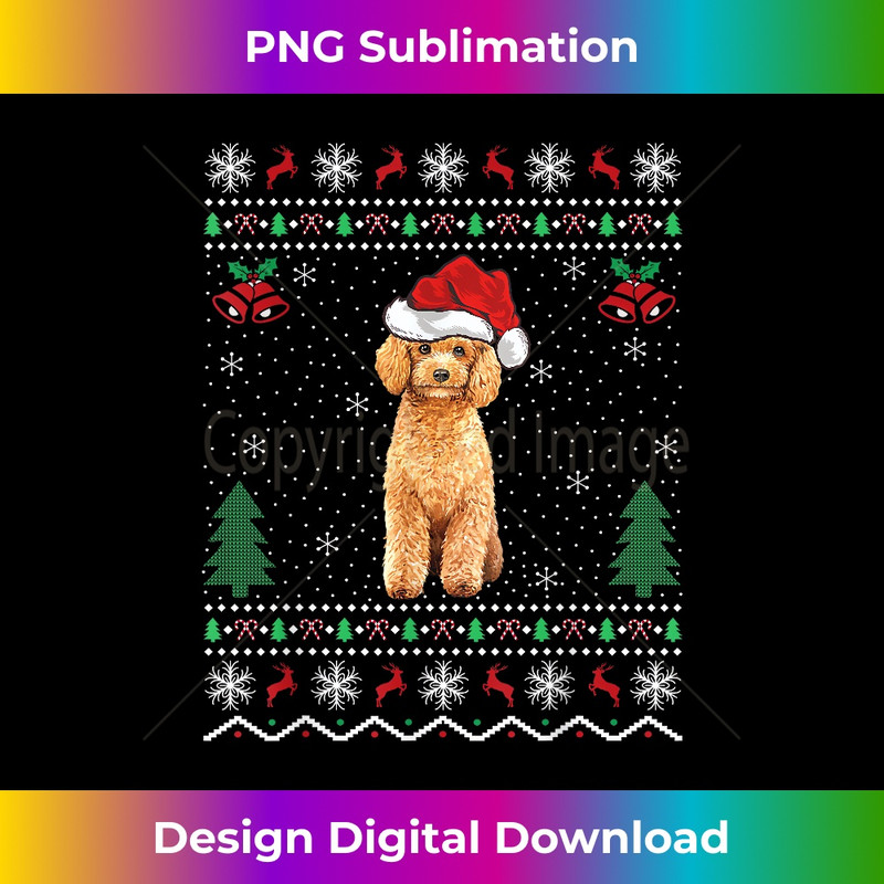 KY-20231219-12881_Santa Hat Poodle Dog Xmas Gift Ugly Poodle Christmas 0873.jpg