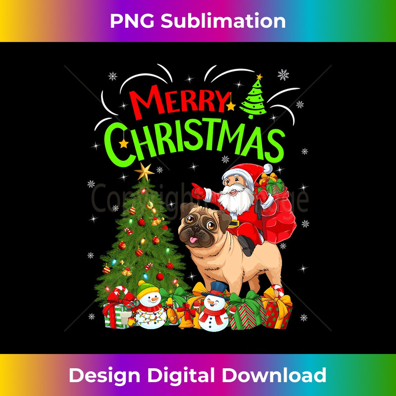 LF-20231219-16893_Xmas Decorations Dog Tree Lights Santa Riding Pug Christmas Long Sleeve 1220.jpg