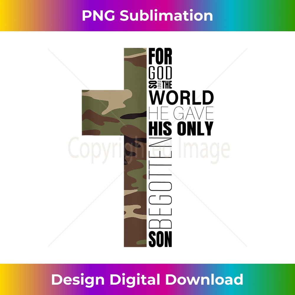 LQ-20231219-6212_Green Camo Christian Cross Gifts Men John 316 Bible Verse Tank Top.jpg