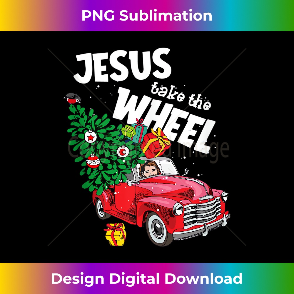 LX-20231219-8123_Jesus Christ Take the Wheel Red Truck Christmas Christian Tank Top.jpg
