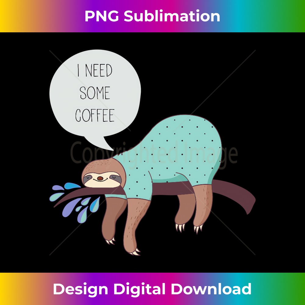 MK-20231219-12186_Procrastination Green Sloth Sweatshirt I Need Some Coffee 2801.jpg