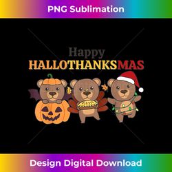Bear Christmas Halloween Costume Happy Hallothanksmas - Futuristic PNG Sublimation File - Tailor-Made for Sublimation Craftsmanship