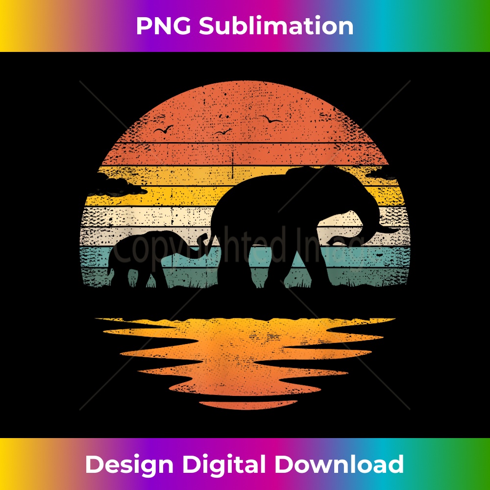 MW-20231219-15452_Vintage Elephant Retro Sunset Mom and Baby Elephant 3121.jpg