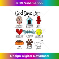 god says i am doodle christian bible verse symbols god dogs tank - sleek sublimation png download - elevate your style with intricate details