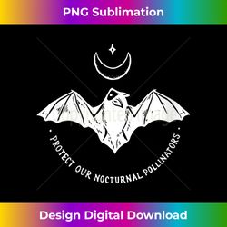 womens protect our nocturnal polalinators bat with moon halloween v-neck - vibrant sublimation digital download - challenge creative boundaries