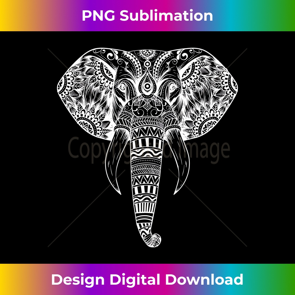 NQ-20231219-15085_Trendy Elephant Tribal - Indian Elephant Mandala Tribal Art Long Sleeve 3041.jpg