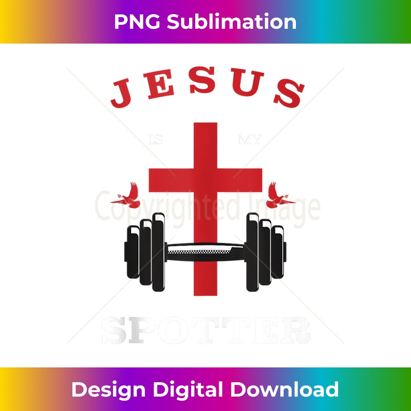 PC-20231219-1764_Christian Gym and Jesus Gym for Jesus is my Spotter Tank Top.jpg