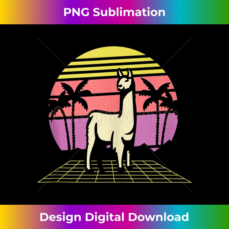 PT-20231219-15335_Vaporwave Llama Synthwave Retro Vintage Sunset Palm Trees Tank Top 1448.jpg