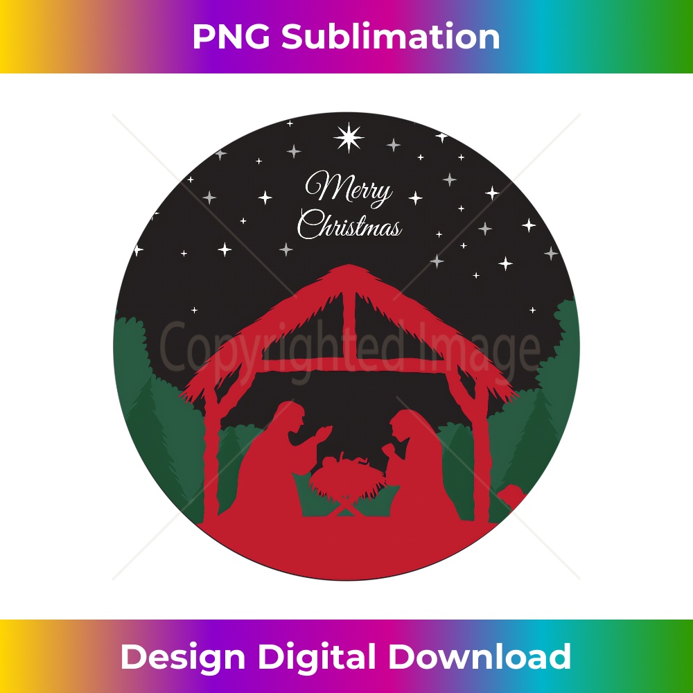 QC-20231219-10653_Merry Christmas - Nativity Scene North Star - Baby Jesus Long Sleeve.jpg