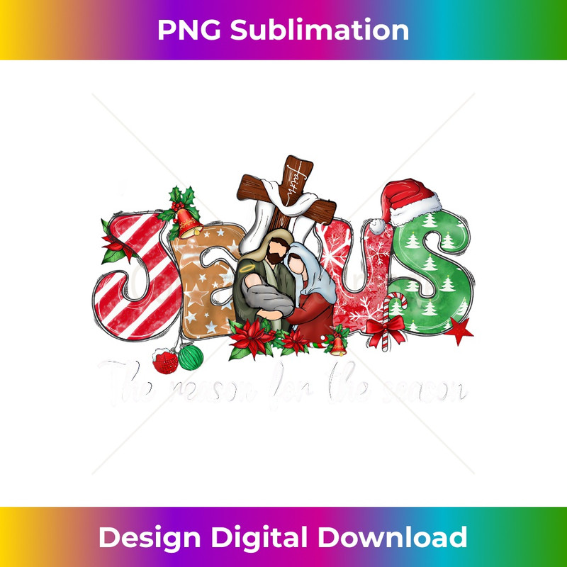 QC-20231219-2050_Christmas Jesus Is The Reason For The Season Jesus Pajamas Long Sleeve.jpg