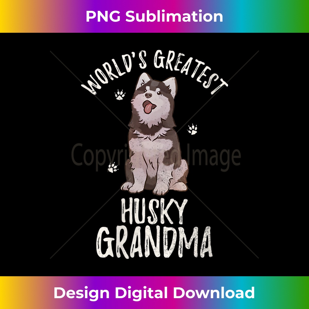QL-20231219-16814_Womens World's Greatest Siberian Husky Grandma Funny Dog Pet Lover V-Neck 1201.jpg