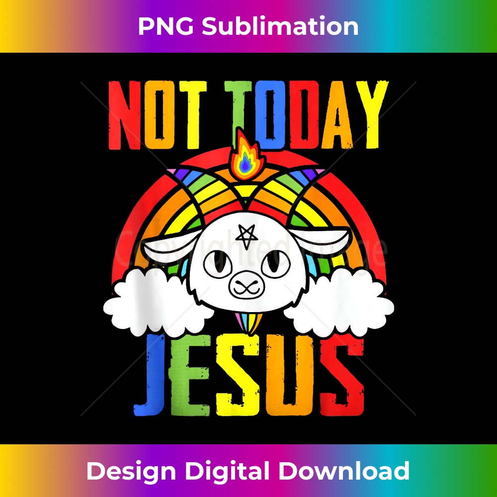 RH-20231219-11446_Not Today Jesus Unicorn Satan Goat Satanic Rainbow Satanism Tank Top 1.jpg
