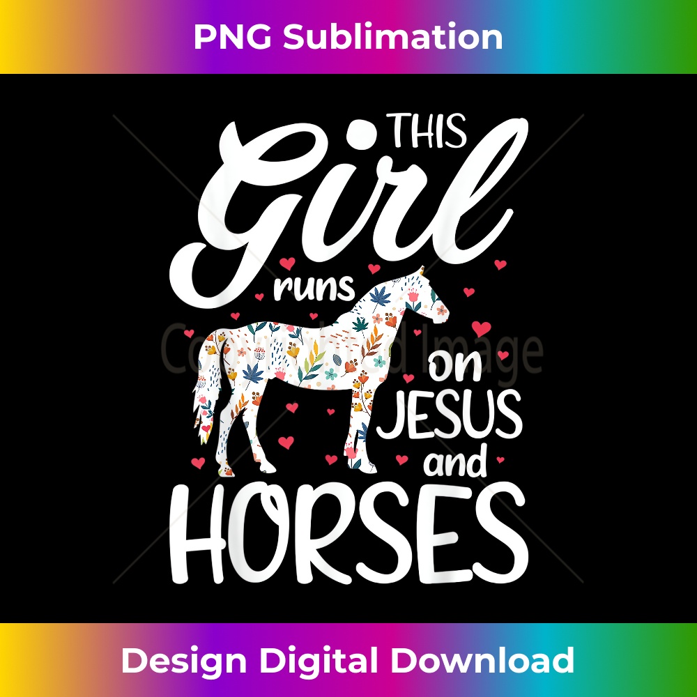 TJ-20231219-14817_This Girl Runs on Jesus And Horses Tee Horse Lovers Novelty 1.jpg