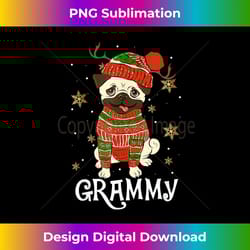 reindeer pug dog grammy pajama matching family - classic sublimation png file - rapidly innovate your artistic vision