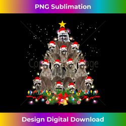Raccoon Christmas Tree Lights Pajama Racoon Lover Xmas Tank - Minimalist Sublimation Digital File - Ideal for Imaginative Endeavors